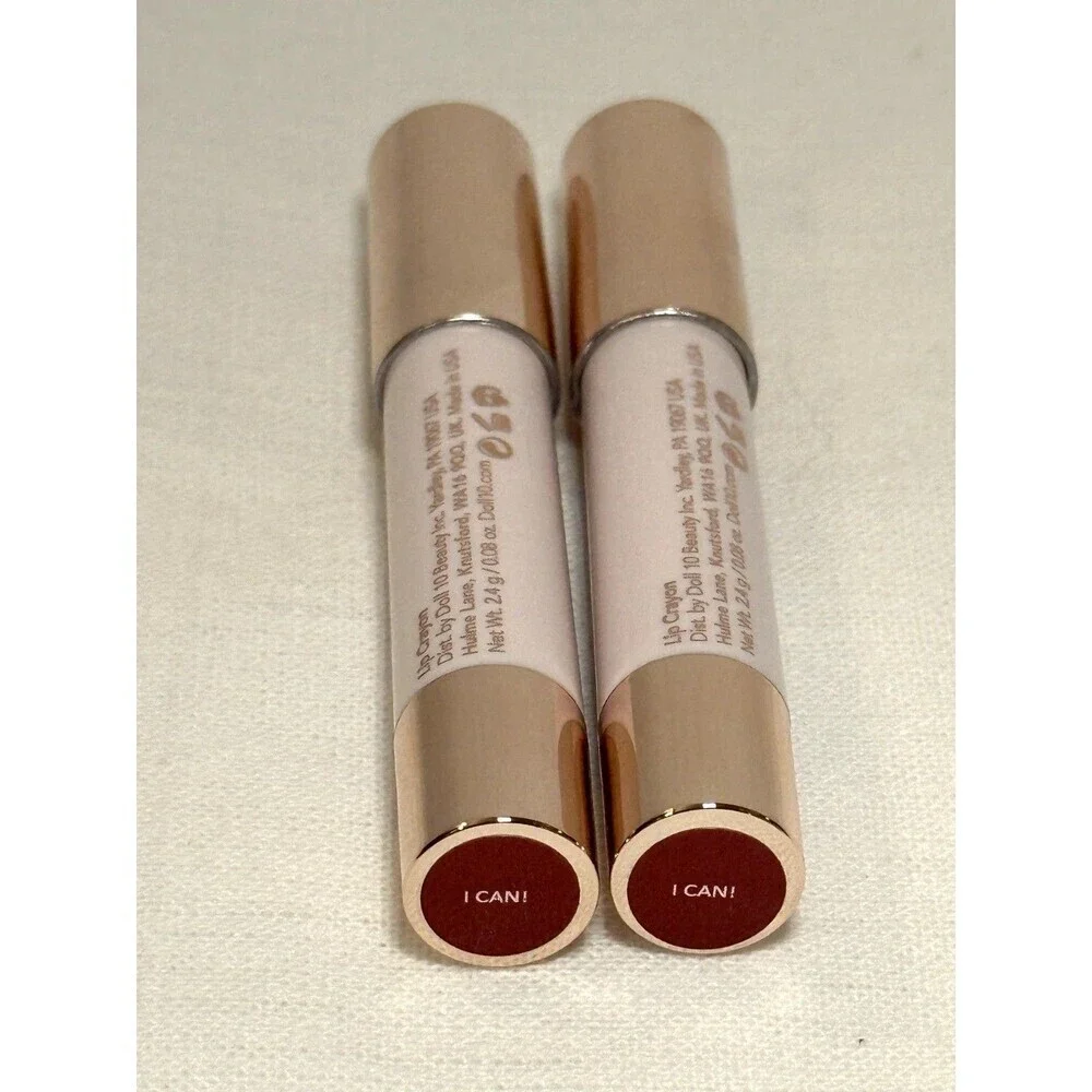 (2) Doll 10 Proven Beauty Solutions Lip Crayon in “I can” - 0.08 oz / 2.4 g. Duo
